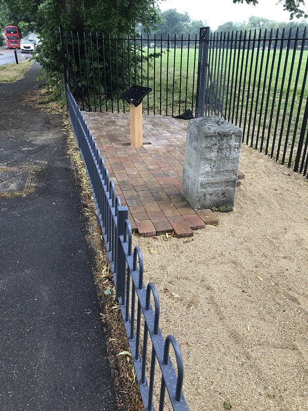 laying the paving stones